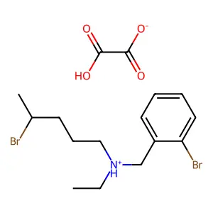 o-Bromo-N-(4-bromopentyl)-N-ethylbenzylamine oxalate structure