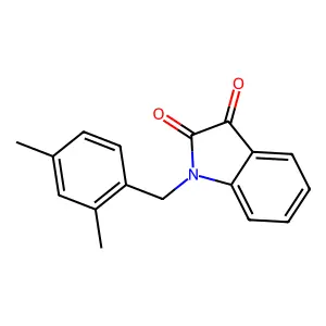 1-(2,4-dimethylbenzyl)-1H-indole-2,3-dione structure
