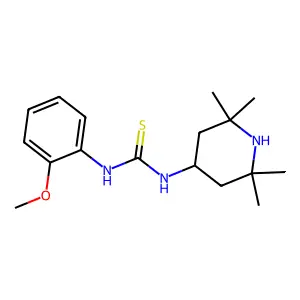 1-(2-methoxyphenyl)-3-(2,2,6,6-tetramethylpiperidin-4-yl)thiourea structure
