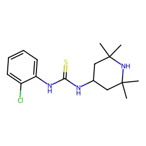 1-(2-chlorophenyl)-3-(2,2,6,6-tetramethylpiperidin-4-yl)thiourea structure