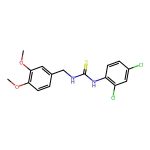 1-(2,4-dichlorophenyl)-3-[(3,4-dimethoxyphenyl)methyl]thiourea structure