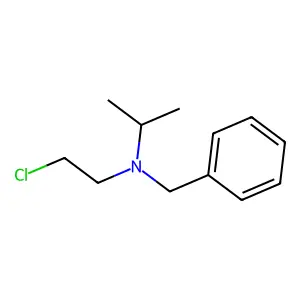 N-benzyl-N-(2-chloroethyl)propan-2-amine structure