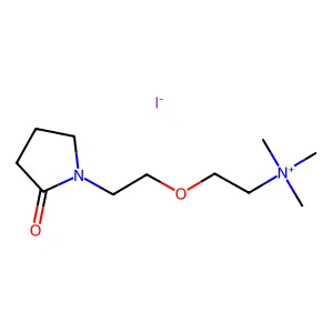 trimethyl-[2-[2-(2-oxopyrrolidin-1-yl)ethoxy]ethyl]azanium iodide structure