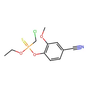 4-[chloromethyl(ethoxy)phosphinothioyl]oxy-3-methoxybenzonitrile structure