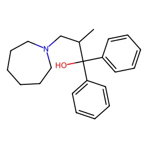 3-(azepan-1-yl)-2-methyl-1,1-diphenylpropan-1-ol structure
