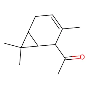 1-(3,7,7-trimethyl-2-bicyclo[4.1.0]hept-3-enyl)ethanone structure