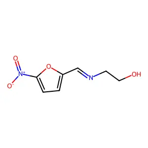 2-((5-Nitro-2-furyl)imino)ethanol structure