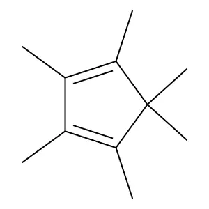1,2,3,4,5,5-hexamethylcyclopenta-1,3-diene structure