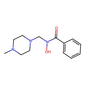 N-hydroxy-N-[(4-methylpiperazin-1-yl)methyl]benzamide structure
