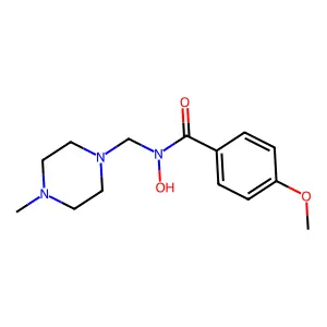 N-hydroxy-4-methoxy-N-[(4-methylpiperazin-1-yl)methyl]benzamide structure
