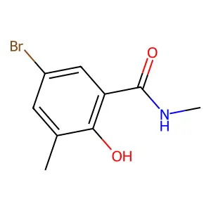 BENZAMIDE, 5-BROMO-N,3-DIMETHYL-2-HYDROXY- structure