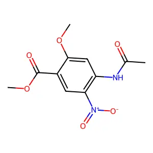 methyl 4-acetamido-2-methoxy-5-nitrobenzoate structure