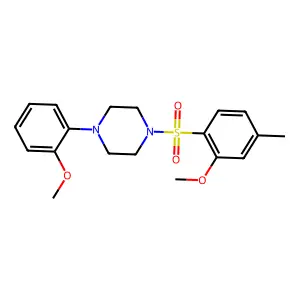 1-[(2-methoxy-4-methylphenyl)sulfonyl]-4-(2-methoxyphenyl)piperazine structure