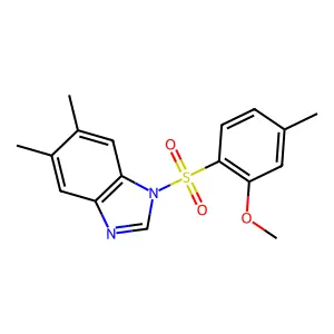 1-(2-methoxy-4-methylphenyl)sulfonyl-5,6-dimethylbenzimidazole structure