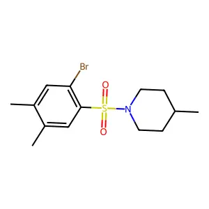 1-[(2-bromo-4,5-dimethylphenyl)sulfonyl]-4-methylpiperidine structure