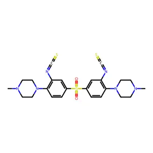 1-[2-isothiocyanato-4-[3-isothiocyanato-4-(4-methylpiperazin-1-yl)phenyl]sulfonylphenyl]-4-methylpiperazine structure
