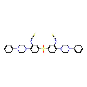 1-[2-isothiocyanato-4-[3-isothiocyanato-4-(4-phenylpiperazin-1-yl)phenyl]sulfonylphenyl]-4-phenylpiperazine structure