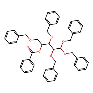1,3,4,5,5-pentakis(phenylmethoxy)pentan-2-yl benzoate structure