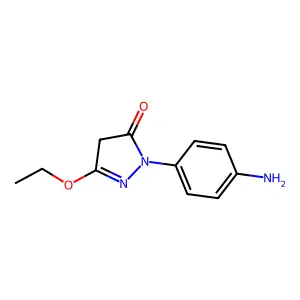 1-(4-Aminophenyl)-3-ethoxy-2-pyrazolin-5-one structure