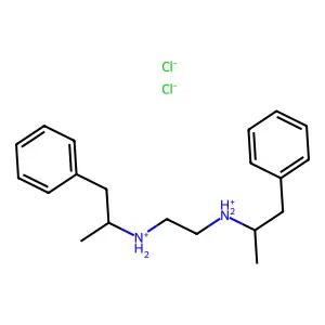 1-phenylpropan-2-yl-[2-(1-phenylpropan-2-ylazaniumyl)ethyl]azanium dichloride structure