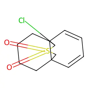 11-chloro-12lambda6-thiatricyclo[4.4.3.01,6]trideca-2,4-diene 12,12-dioxide structure