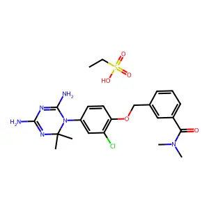 Compound C23H31ClN6O5S structure