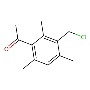 1-[3-(chloromethyl)-2,4,6-trimethylphenyl]ethanone structure