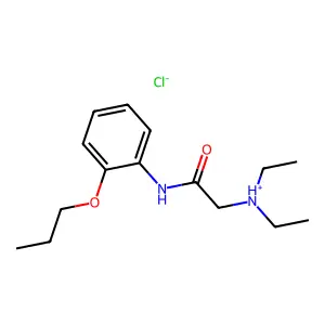 ACETANILIDE, 2-(DIETHYLAMINO)-2'-PROPOXY-, HYDROCHLORIDE structure