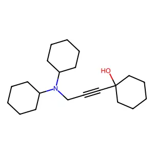 1-(3-(dicyclohexylamino)prop-1-yn-1-yl)cyclohexanol structure