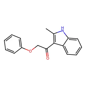 1-(2-methyl-1H-indol-3-yl)-2-phenoxyethanone structure