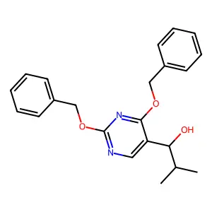 1-[2,4-bis(benzyloxy)pyrimidin-5-yl]-2-methylpropan-1-ol structure