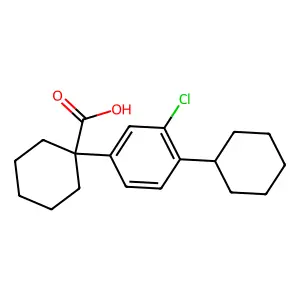 1-(3-Chloro-4-cyclohexylphenyl)cyclohexanecarboxylic acid structure