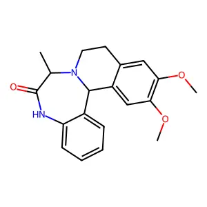 Isoquino(2,1-d)(1,4)benzodiazepin-6(7H)-one, 5,9,10,14b-tetrahydro-12,13-dimethoxy-7-methyl- structure