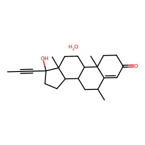 Dimethisterone monohydrate structure