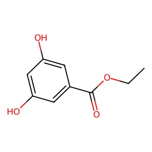 Benzoic acid, 3,5-dihydroxy-, ethyl ester structure