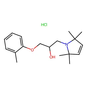 1-(2-methylphenoxy)-3-(2,2,5,5-tetramethylpyrrol-1-yl)propan-2-ol;hydrochloride structure