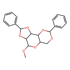 (1R,2S,6S,7S,9R)-7-methoxy-4,12-diphenyl-3,5,8,11,13-pentaoxatricyclo[7.4.0.02,6]tridecane structure