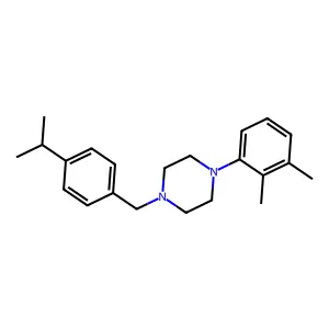 1-(2,3-dimethylphenyl)-4-[4-(propan-2-yl)benzyl]piperazine structure