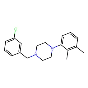 1-(3-chlorobenzyl)-4-(2,3-dimethylphenyl)piperazine structure