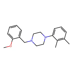 1-(2,3-dimethylphenyl)-4-(2-methoxybenzyl)piperazine structure
