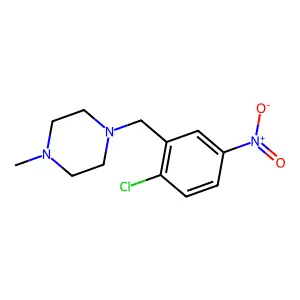 1-[(2-chloro-5-nitrophenyl)methyl]-4-methylpiperazine structure