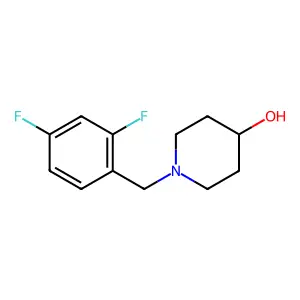 1-[(2,4-difluorophenyl)methyl]piperidin-4-ol structure