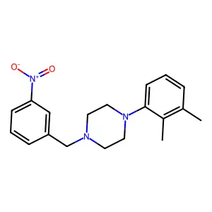 1-(2,3-dimethylphenyl)-4-(3-nitrobenzyl)piperazine structure