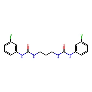 1-(3-chlorophenyl)-3-[3-[(3-chlorophenyl)carbamoylamino]propyl]urea structure