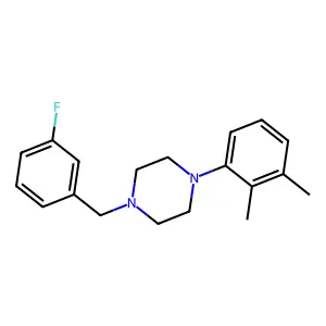 1-(2,3-dimethylphenyl)-4-(3-fluorobenzyl)piperazine structure