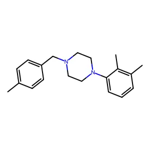1-(2,3-dimethylphenyl)-4-(4-methylbenzyl)piperazine structure