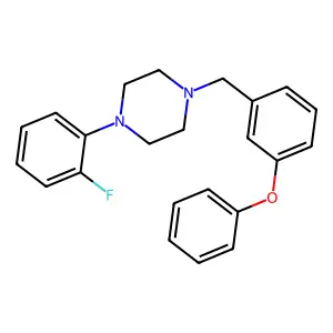 1-(2-fluorophenyl)-4-[(3-phenoxyphenyl)methyl]piperazine structure