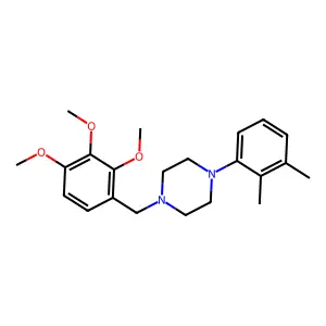 1-(2,3-dimethylphenyl)-4-(2,3,4-trimethoxybenzyl)piperazine structure