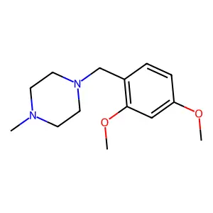 1-(2,4-dimethoxybenzyl)-4-methylpiperazine structure