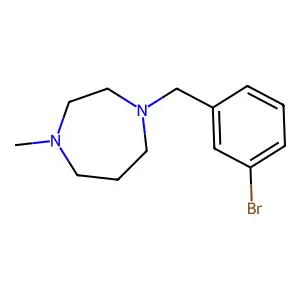 1-[(3-bromophenyl)methyl]-4-methyl-1,4-diazepane structure